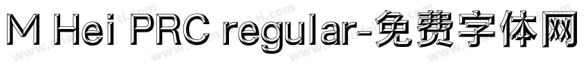 M Hei PRC regular字体转换